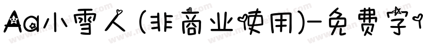 Aa小雪人 (非商业使用)字体转换